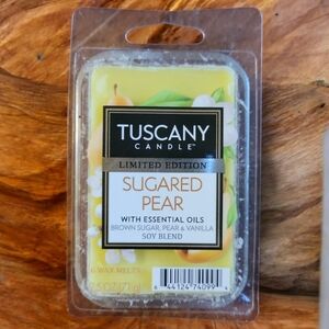 Tuscany Limited Ed Sugared Pear Candle Scented Wax Melt Cubes Soy Blend 2.5 Oz